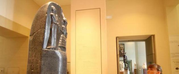 Codice di Hammurabi: leggi fondamentali, descrizione e storia.  Codice delle leggi del re Hammurabi