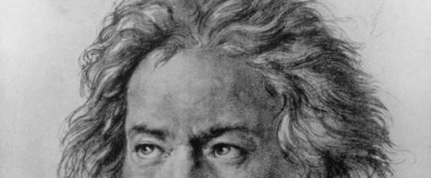 Beethoven - interesting facts from life.  Ludwig van Beethoven - biography, creativity