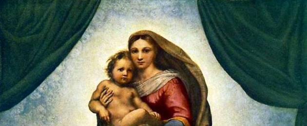 Raphaeli kuulsad teosed.  Raphael Santi.  Viimased loomeaastad