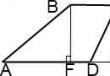 Trapezoide rectangular: todas las fórmulas y problemas de ejemplo Resolver trapecios con la nuez a y