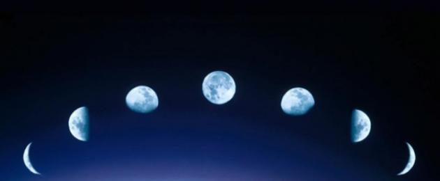 Quante fasi lunari ci sono?  Fasi lunari in astrologia