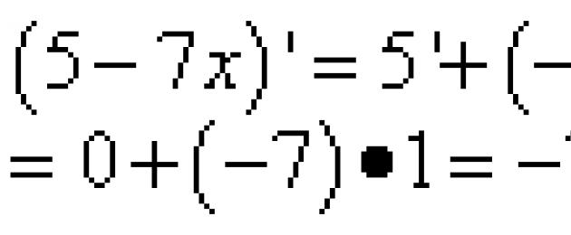 Derivatan av funktionen y är roten till x.  Hitta derivatan: algoritm och exempel på lösningar
