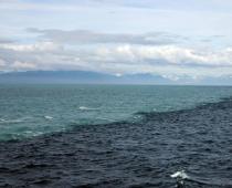 Երկու ծովեր, որոնք չեն խառնվում, նկարագրված են Ղուրանում:
